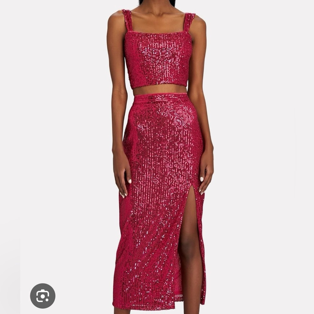Saylor fuchsia sequin midi set!!